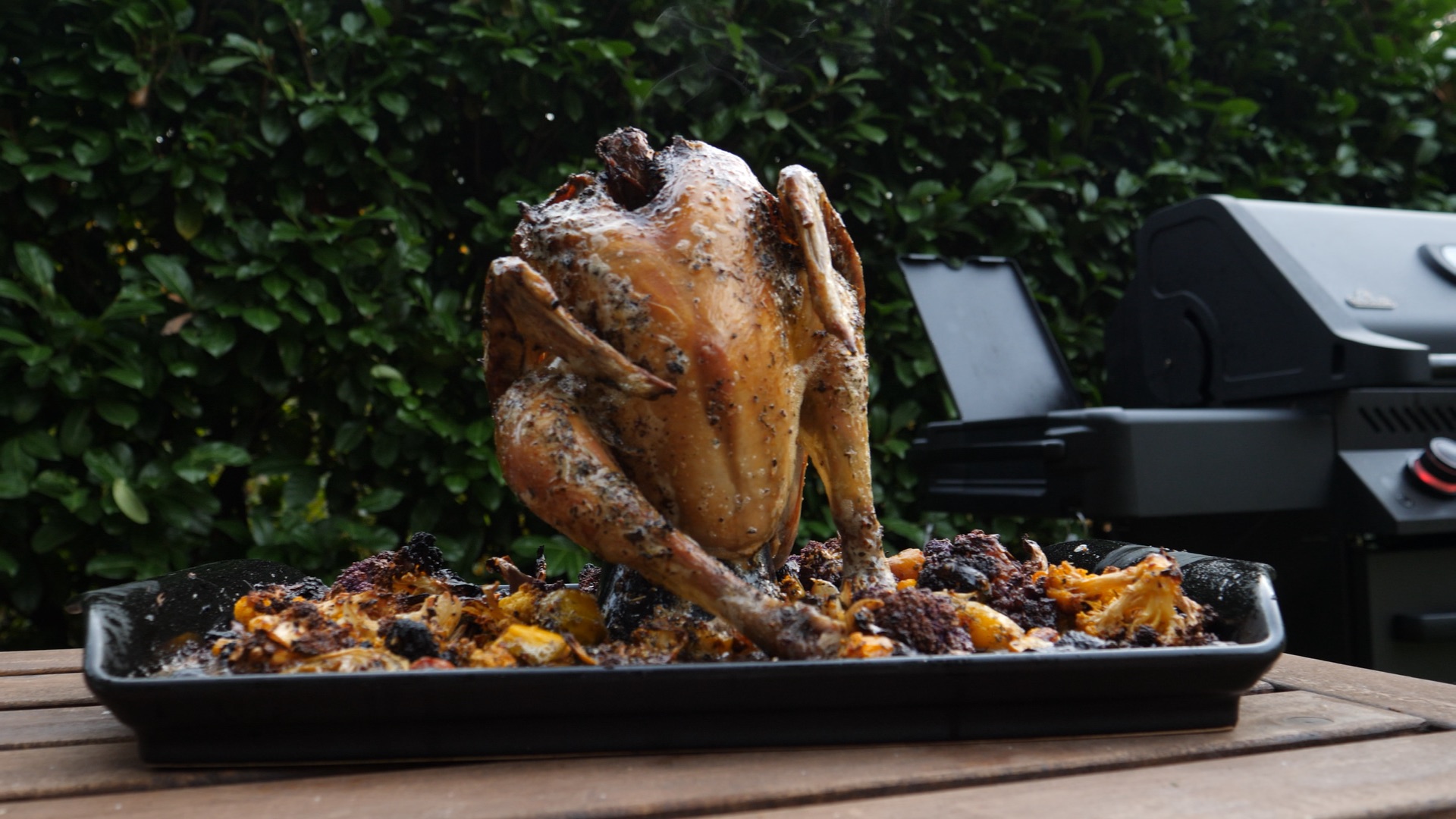 Kuře na červeném víně a zelenině