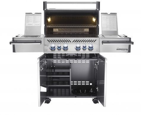 Lahev na plyn uvnitř- celý gril, bledý