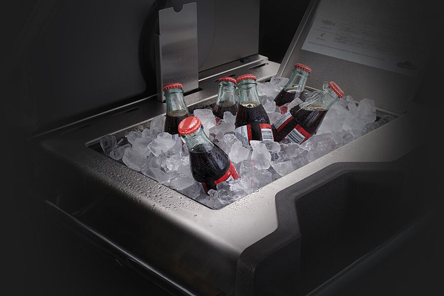 Az integrált jégkocka tároló rekesz