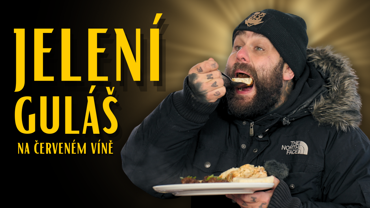 Jelení guláš na červeném víně